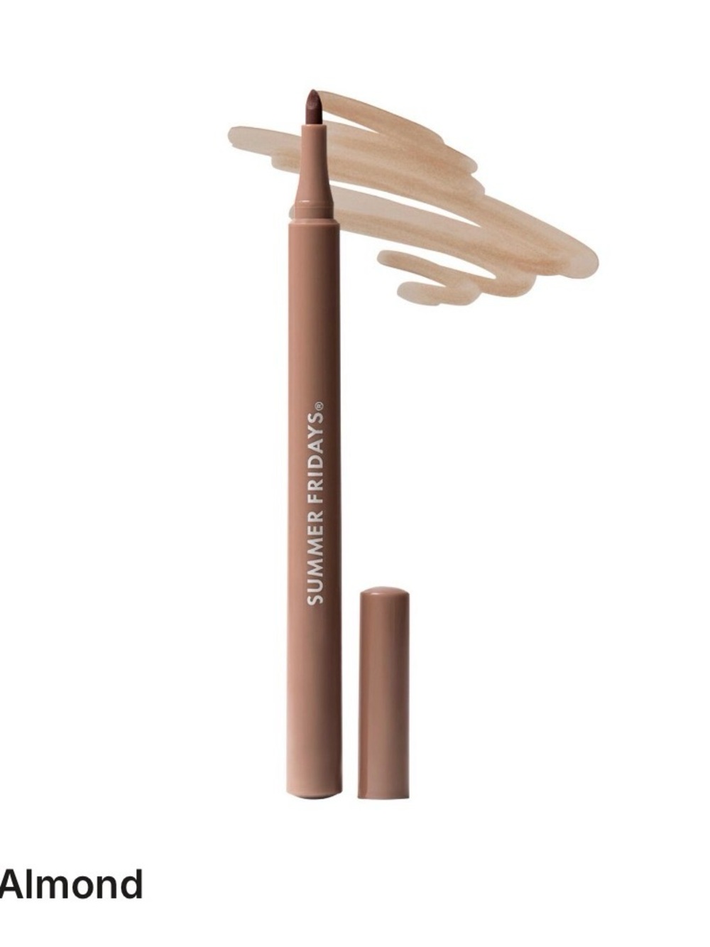 Summer Fridays Almond Lip Liner Pen- Neutral Brown New No Box